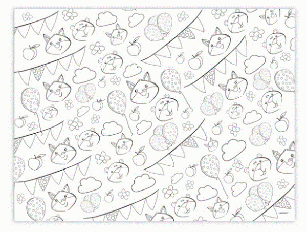 Platzsets Fuchs und Biber (8 Stück)